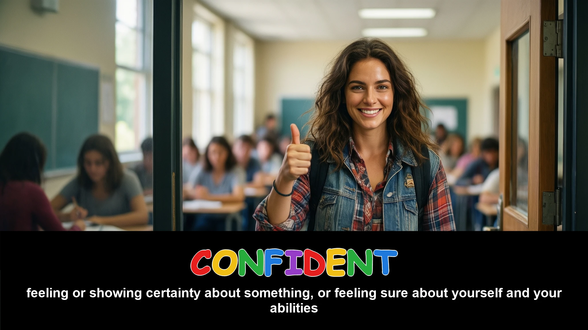 English Illustration for confident
